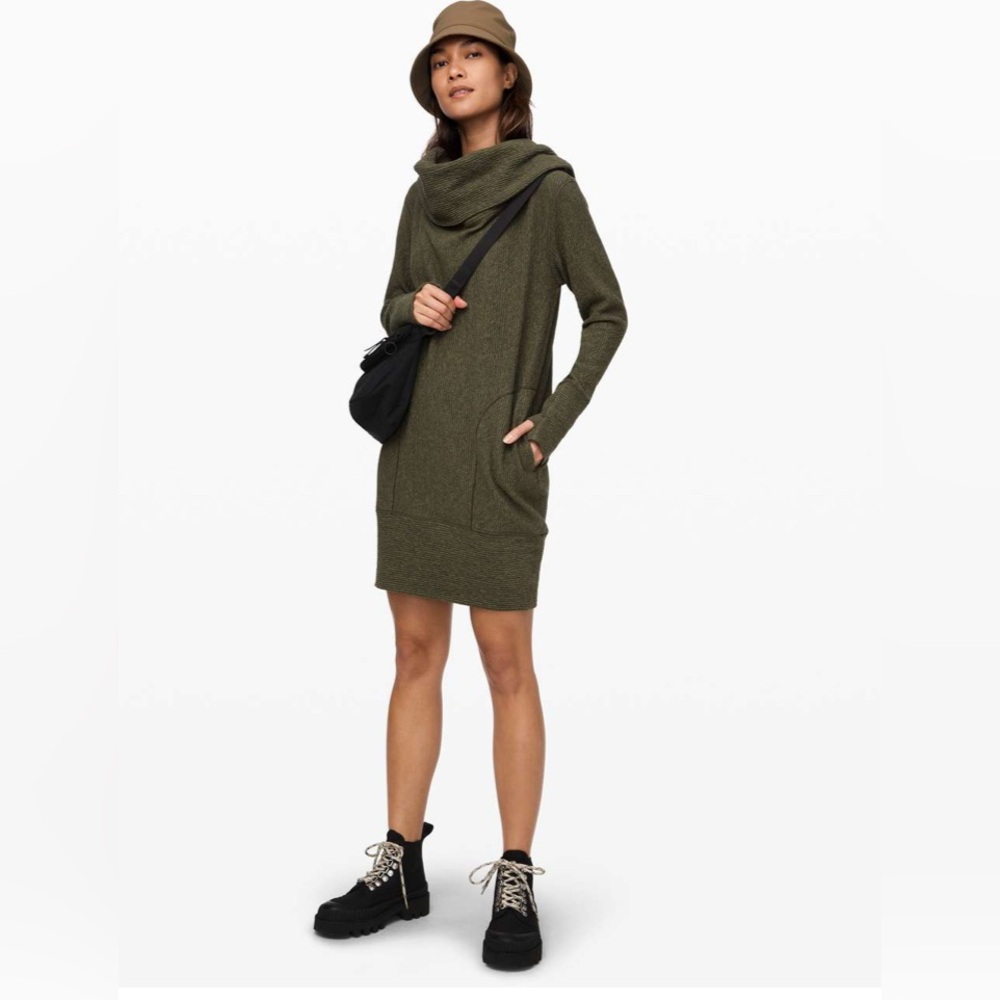 Lululemon Along the Way Dress Olive green